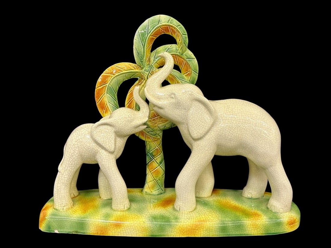 Goldscheider Elephant Figural Group (1 of 5)