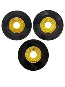 (3) Sun Records Memphis 45's Johnny Cash, Jerry Lee Lewis, Carl Perkins