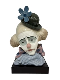Lladro 1981 Pensive Clown #5130 Bust