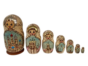 Matroyshka Nesting Doll Set Hand Painted