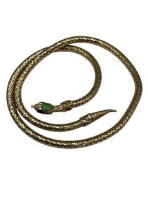 Whiting and Davis Gold Tone Snake Belt