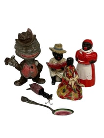 Black Americana Group Cast Iron and Plastic