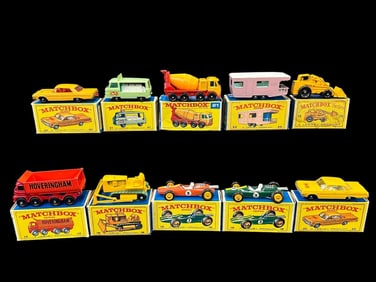 (10) Lesney Matchbox Cars in Original Boxes MINT