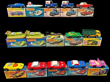 (15) Matchbox Superfast Cars in Original Boxes