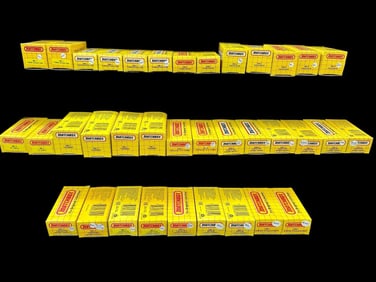 (36) Matchbox Cars 1983-1993 in Original Yellow Grid Box