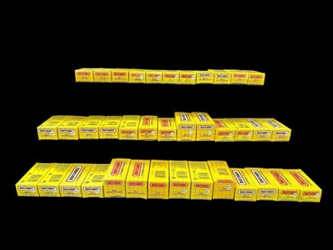 (38) Matchbox Cars 1983-1993 in Original Yellow Grid Box: