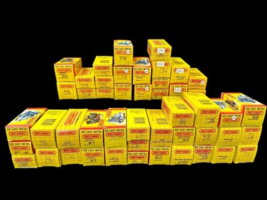 (48) Matchbox Cars 1980's in Original Yellow Grid Boxes