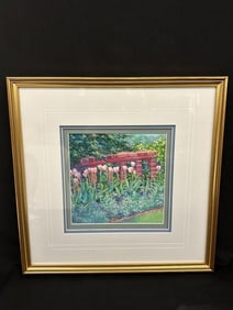 Barbara Hails Pastel on Ground Glass Board: Tulip Wall I