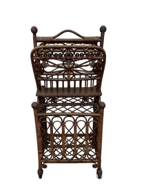 Victorian Rattan Wrapped  Magazine Rack
