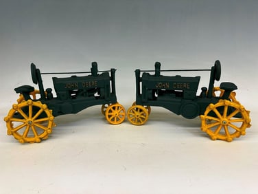 (2) John Deere Cast Iron Tractors