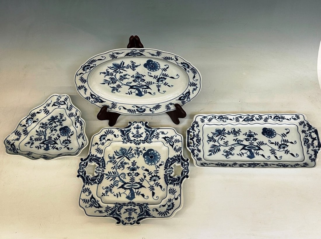 (4) Blue Danube Serving Platters (1 of 6)