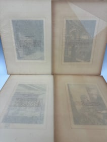 (4) Original Etchings by W.H.W. Bicknell