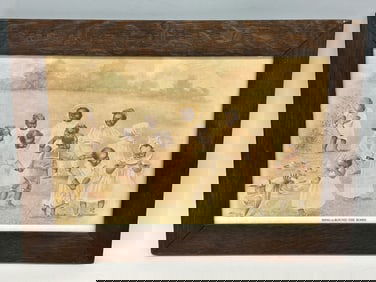 E.M. Ashe "Ring Around the Roses" Print Black Americana