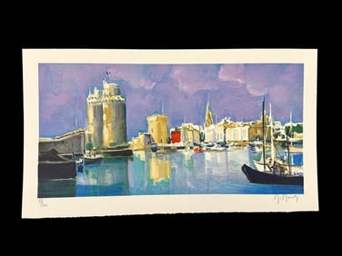 Marcel Mouly "Les Tours de la Rochelle" Lithograph S/N