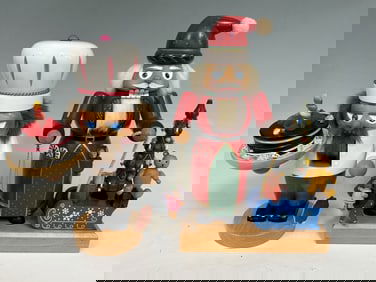 Steinbach The Baker Nutcracker & E.M. Merck Santa's Special Delivery