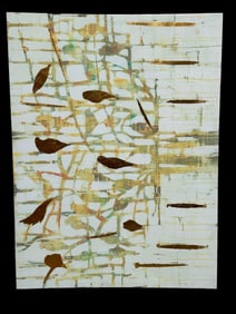 Liz Jardine "Print on Canvas" With Painted Overlay