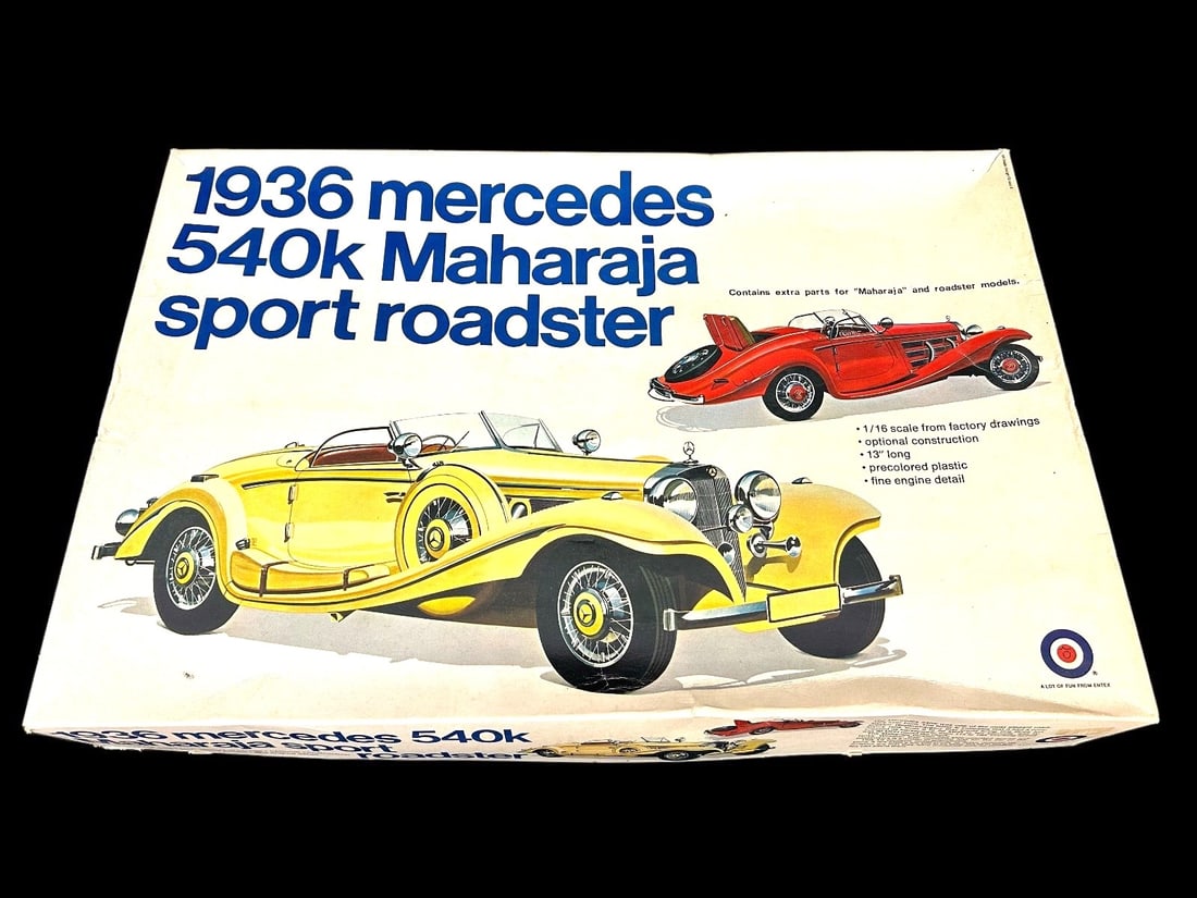 1936 Mercedes 540K Maharaja Sport Roadster Model Kit New in Box (1 of 2)