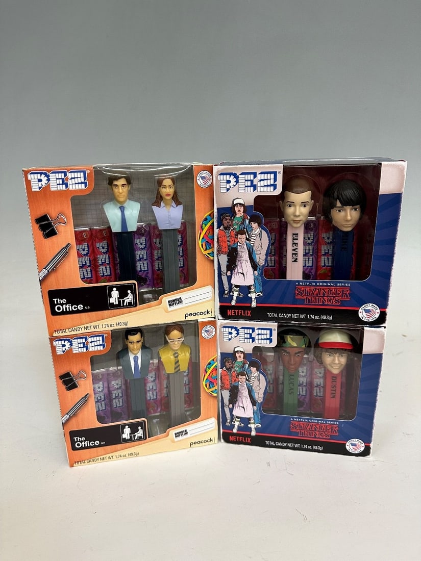 (4) Stranger Things and The Office Pez Collector Sets (1 of 4)