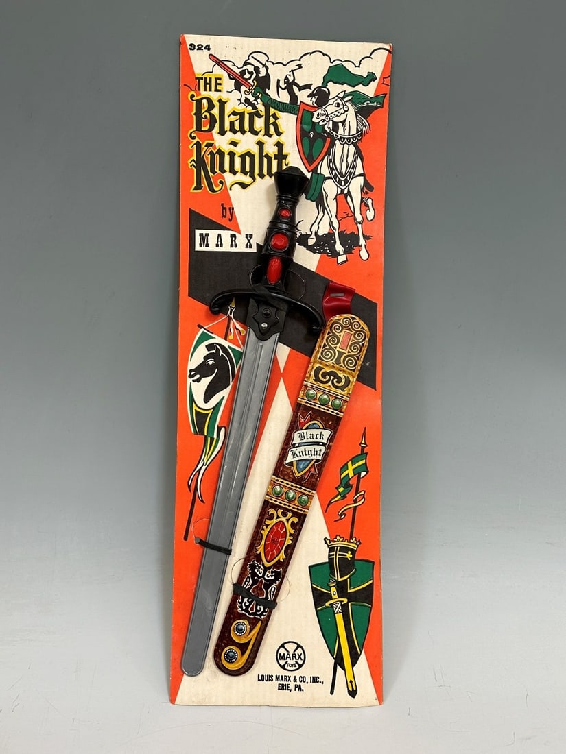 The Black Knight Sword by Marx: The Black Knight Sword by Marx comes with original packaging.