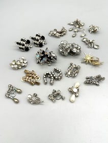 (17) Pairs of Vintage Costume Earrings