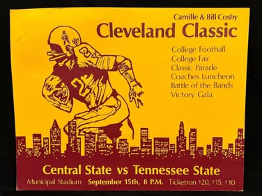 Cleveland Classic Central St. vs. Tennessee St. Municipal Stadium Poster