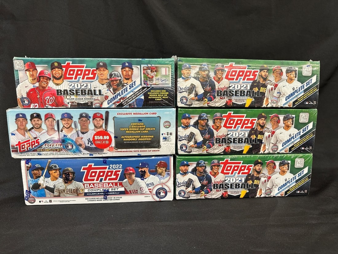 (6) Topps Baseball Factory Sealed Sets 2018 (Ohtani RC), 2021, 2022 (1 of 6)