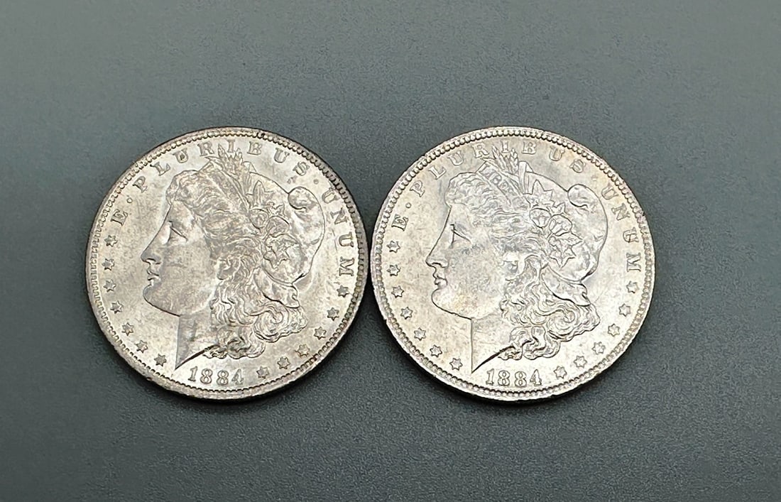 (2) 1884-O Morgan Silver Dollars (1 of 2)