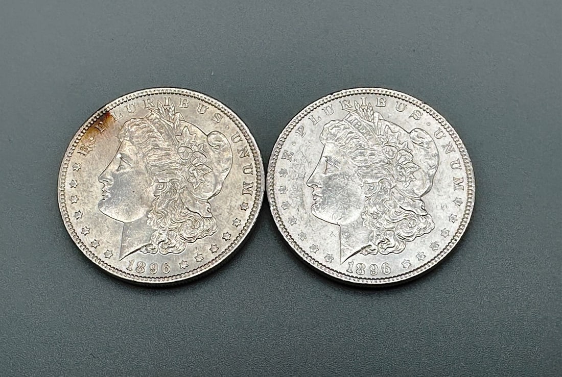 (2) 1896-P Morgans Silver Dollars (1 of 2)