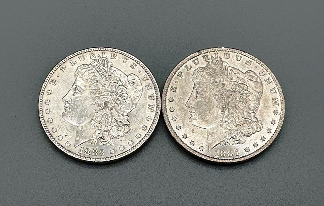 (2) Morgan Silver Dollar 1883-O and 1884-O (1 of 2)