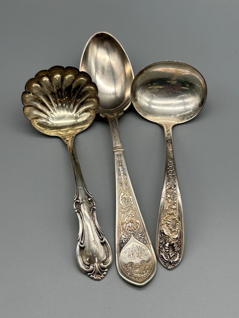 (2) Sterling Silver Ladles, (1) Sterling Spoon (1 of 2)