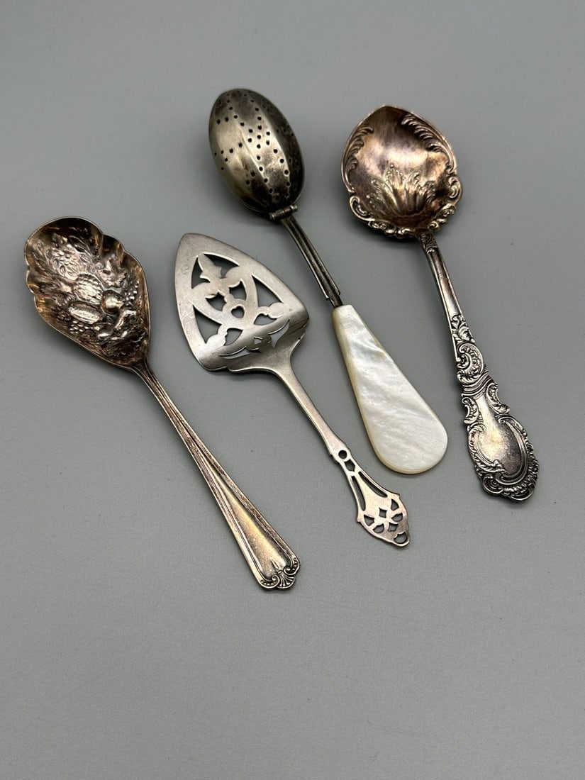 (4) Special Sterling and Silver Plate Serving Pieces (1 of 5)