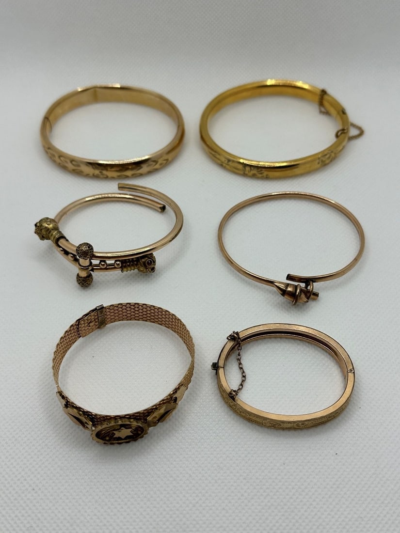 (6) Gold Filled Bangle Bracelets (1 of 7)
