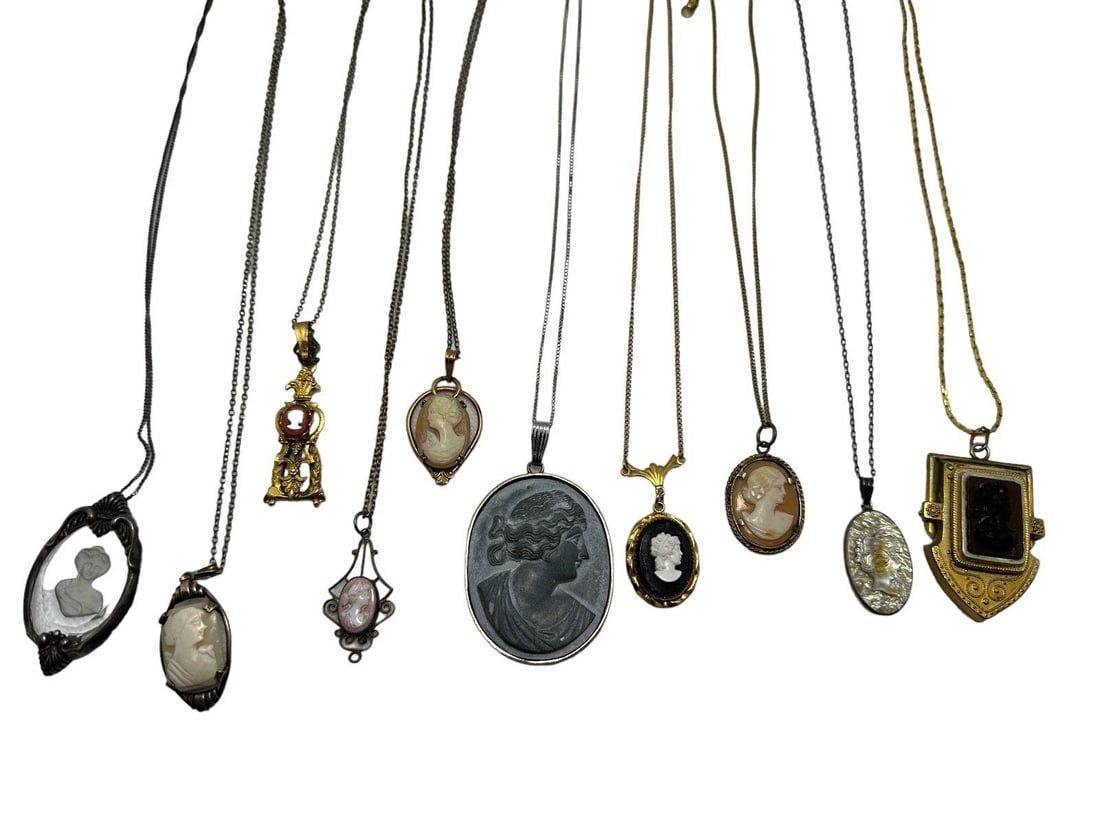 (10) Group of Cameo Necklaces (1 of 6)