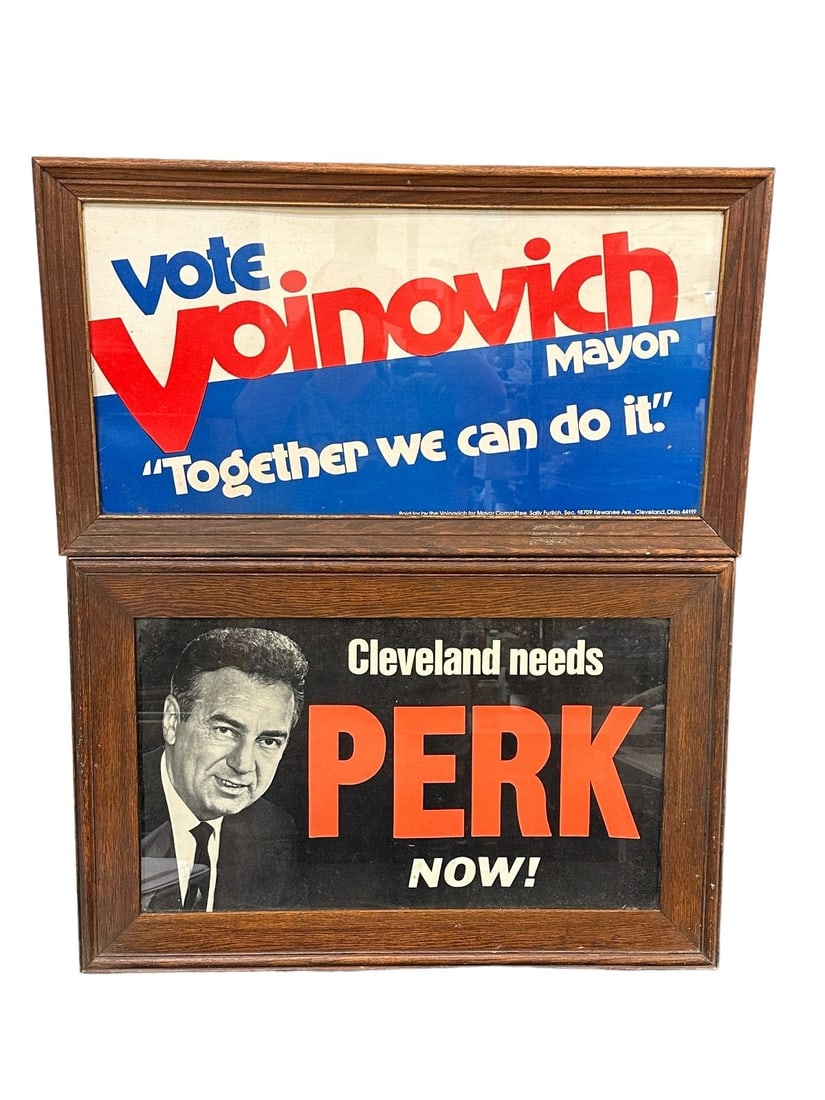 (2) Framed Cleveland Political Posters (1 of 3)