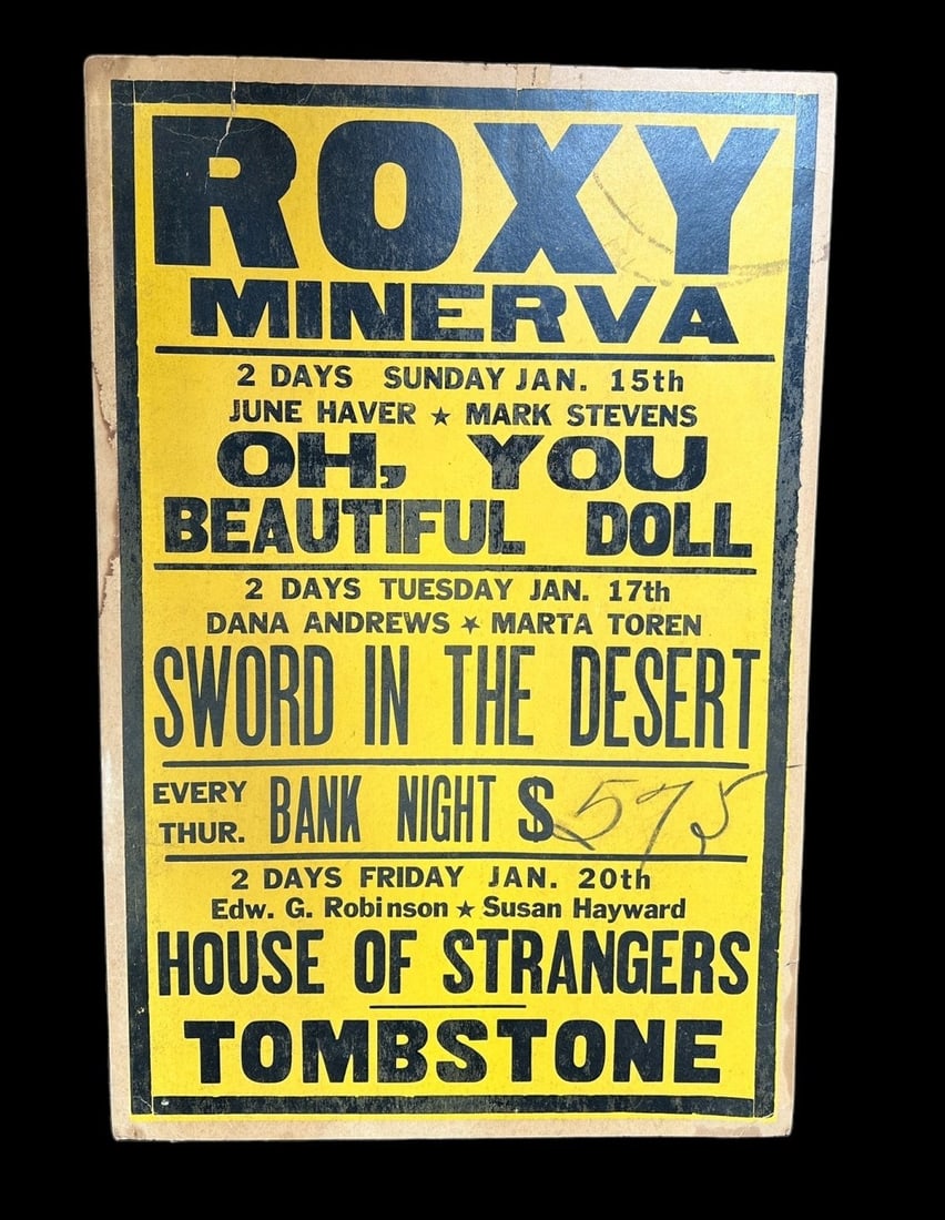 Roxy Minerva Theater Vintage Advertising Poster (1 of 4)