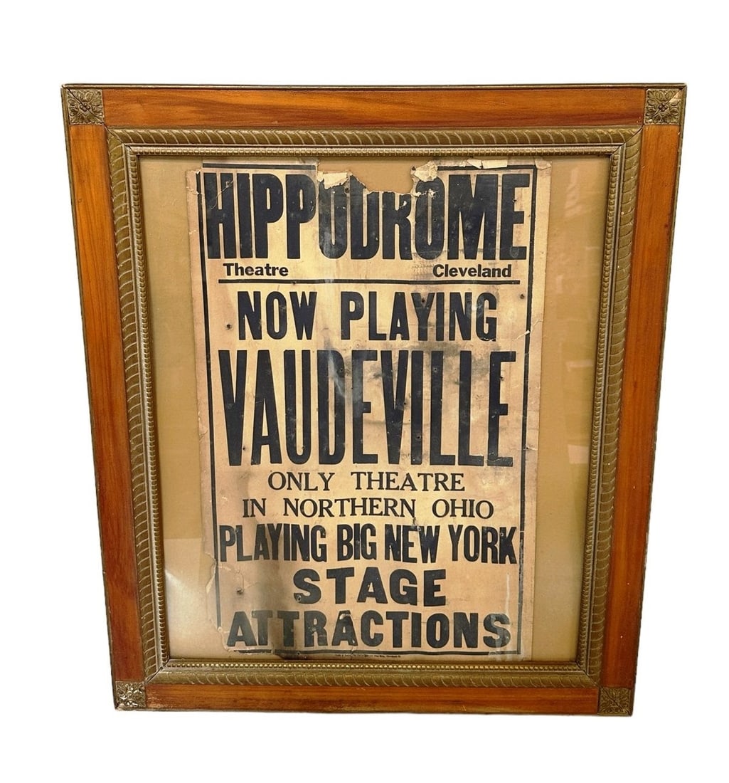 Hippodrome Theatre Cleveland Now Playing Vaudeville Vintage Poster (1 of 5)