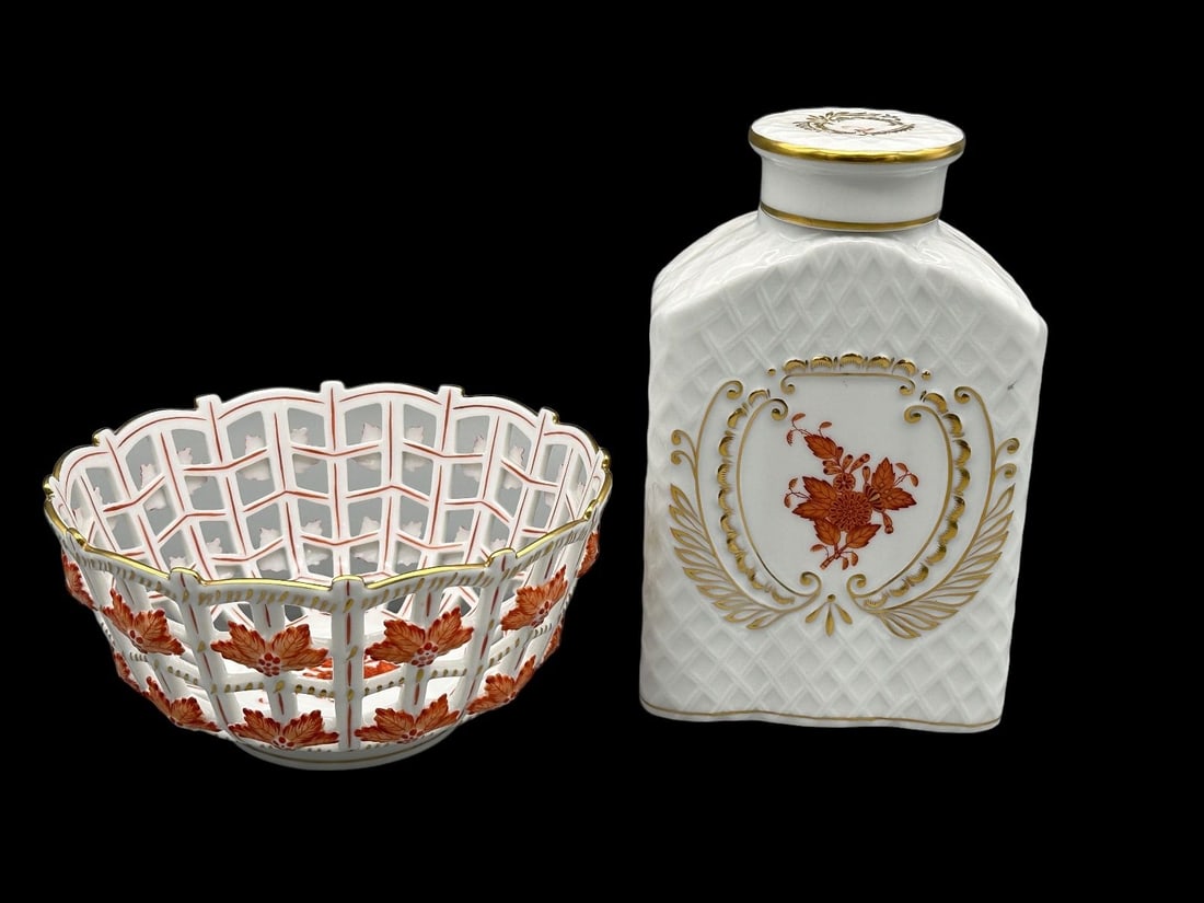 (2) pieces of Herend Hungary Porcelain 1960's (1 of 7)