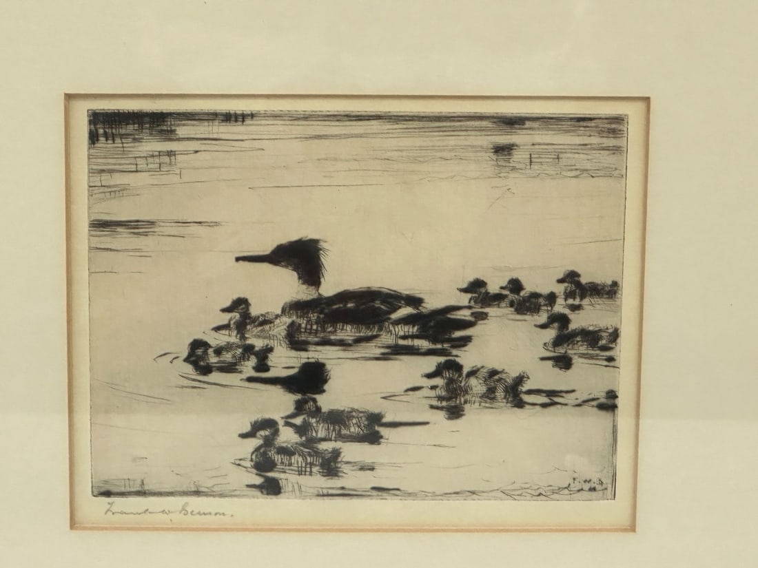 Frank Weston Benson (1862-1951) Sheldrake's Brood Drypoint Etching (1 of 5)