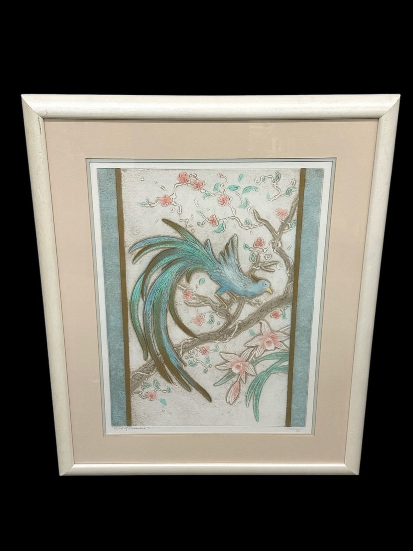 Steve Marquez Monoprint Bird of Paradise I (1 of 3)