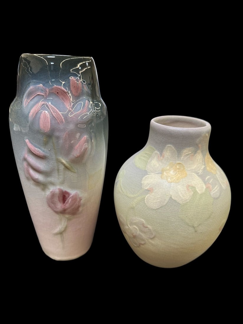 (2) Weller Pottery Vases: Etna, Dogwood (1 of 3)