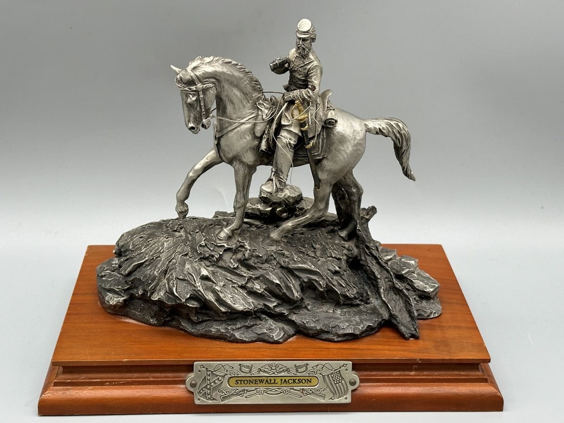 Chilmark Pewter Figurine COA With OB; Stonewall Jackson on Horseback (1 of 6)