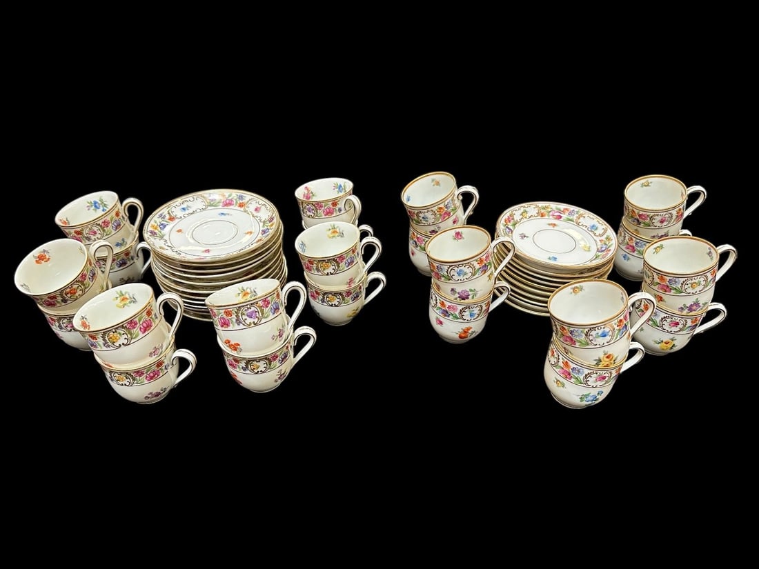 (2) Demitasse Cups and Saucers Sets: Dresden and Schumann (1 of 5)