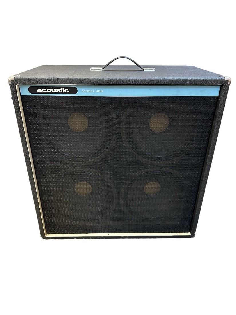 Vintage Acoustic 403 4x12 Guitar Cabinet 1970's-80's: Vintage Acoustic 403 4x12 Guitar Cabinet 1970's-80's: Serial number 40301220. Large measuring 26.5" tall, 26.5" wide, 15" deep.