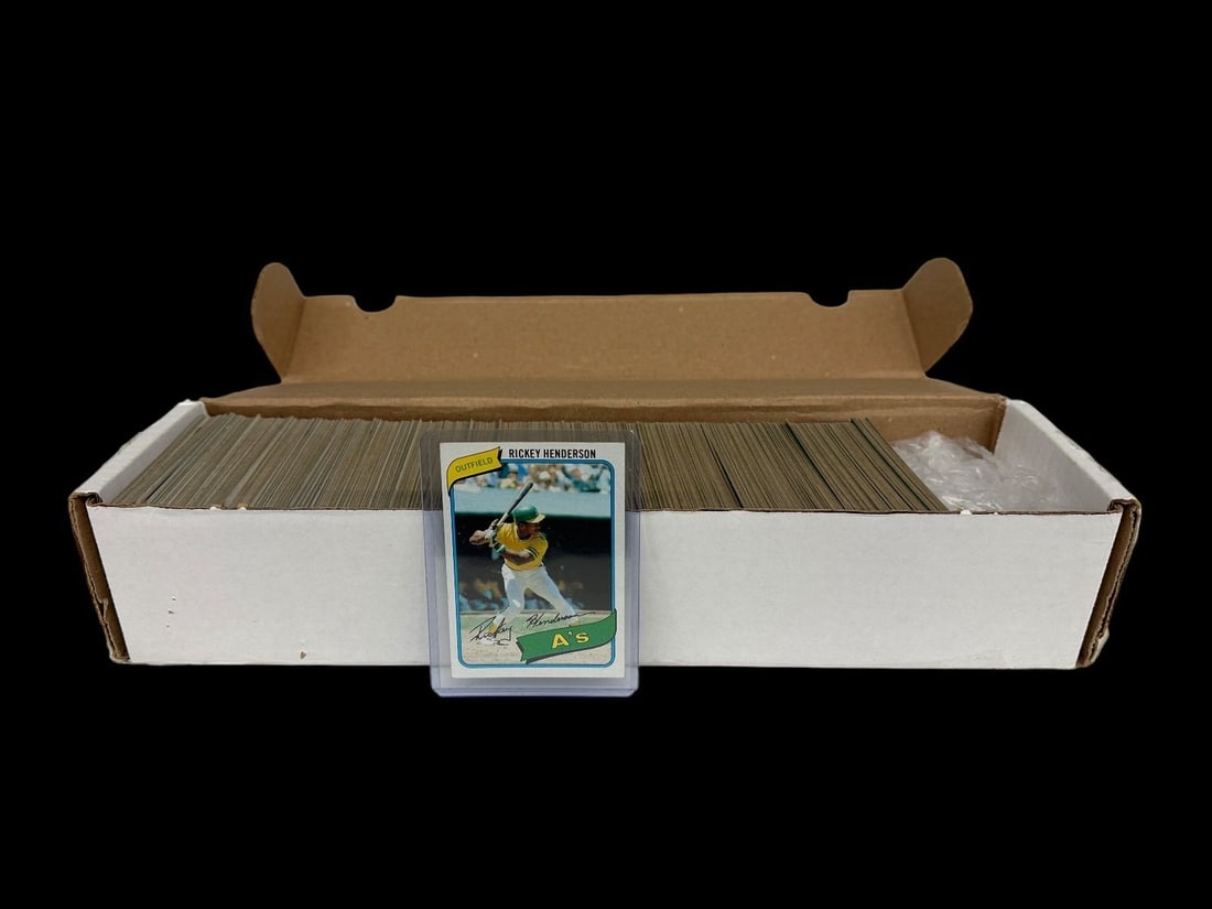 1980 Topps Baseball Card Partial Set Includes #482 Rickey Henderson (1 of 2)