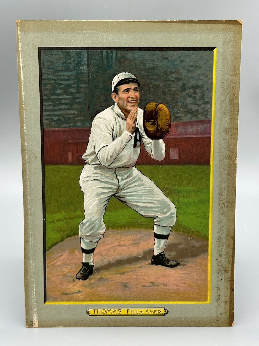 1911 T3 Turkey Red Cabinet Card No. 123 Ira Thomas (1 of 19)