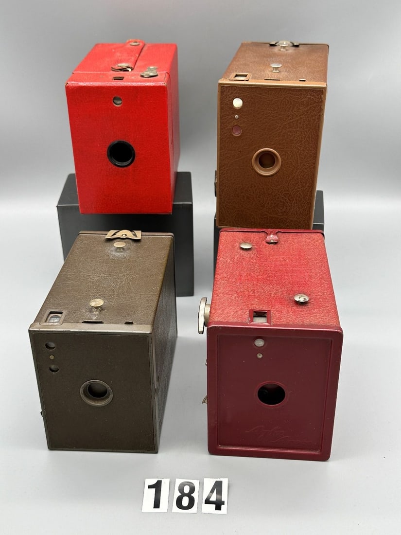 (4) Rare Color 1920's Box Cameras (1 of 12)