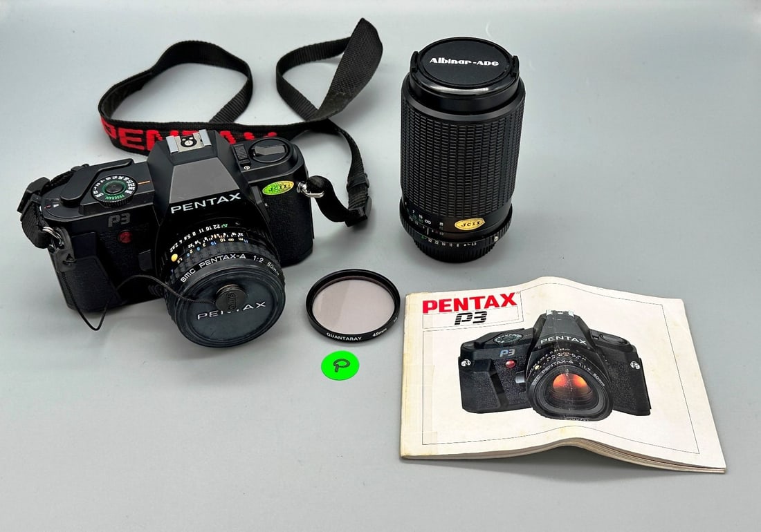 P) Pentax P3 35mm SLR Camera and Albinar Macro Zoom Lens (1 of 11)