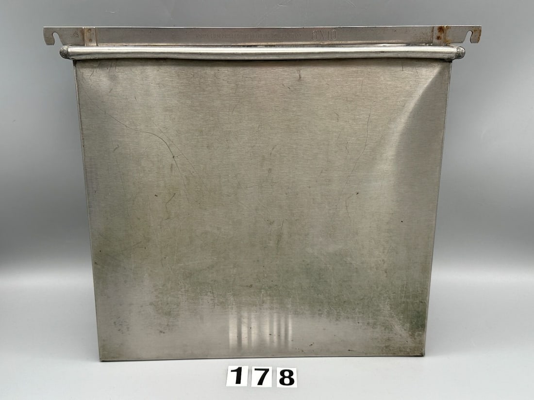 (1) Leedal Large Stainless Steel Developing Tank and (1) Stainless Steel 8x10 Hanger (1 of 2)
