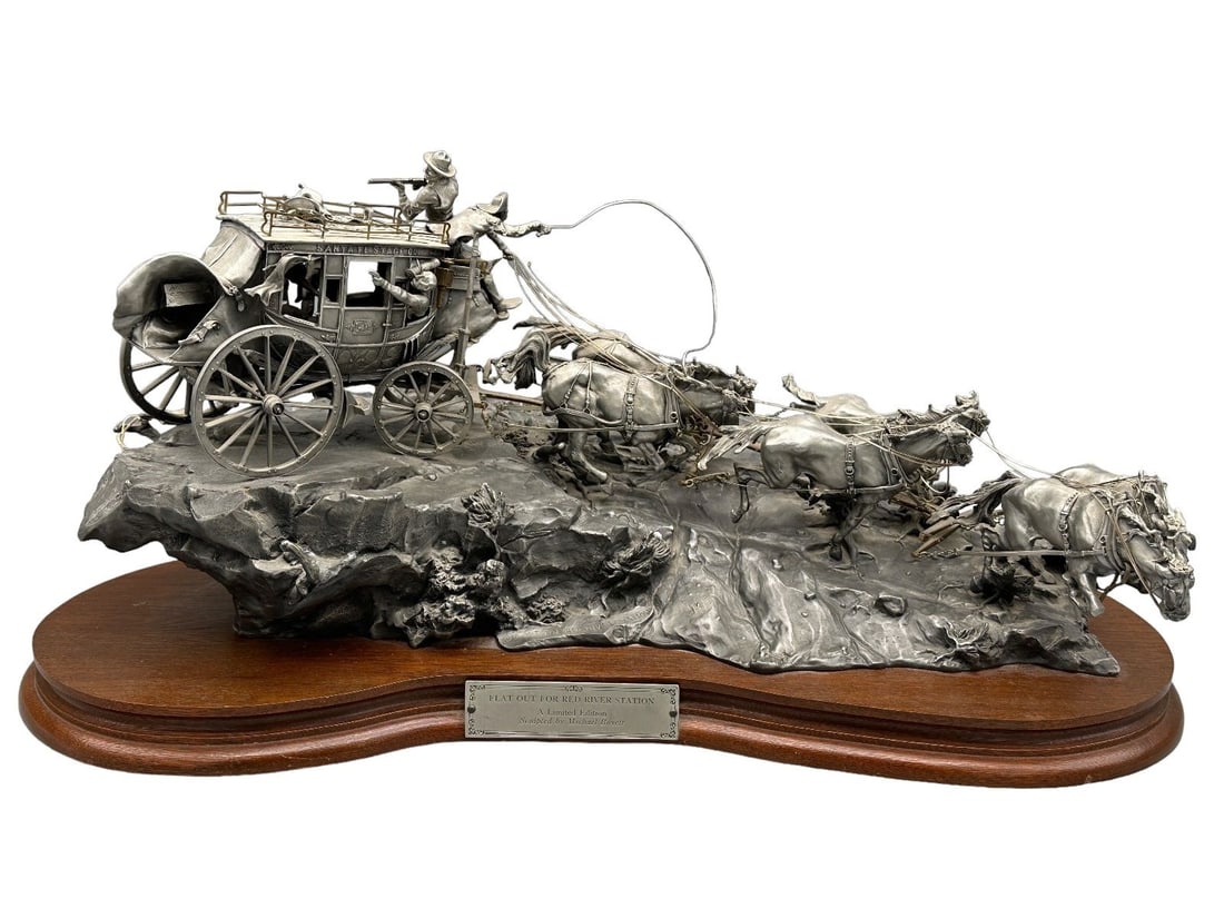 Chilmark Pewter Figurine COA With OB; Flat Out For Red River Station (1 of 10)