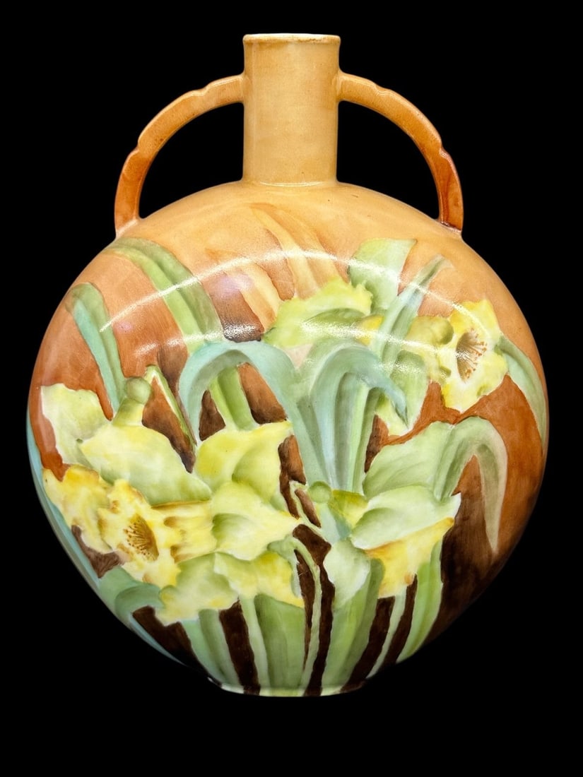 Haviland Pillow Vase: Haviland Pillow Vase: Measures 10.25" tall.